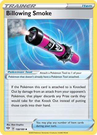 Billowing Smoke (158/189) Reverse Holofoil [Darkness Ablaze] - Uncommon