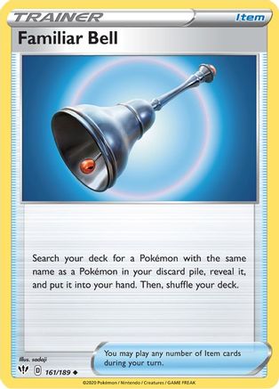 Familiar Bell (161/189) Reverse Holofoil [Darkness Ablaze] - Uncommon