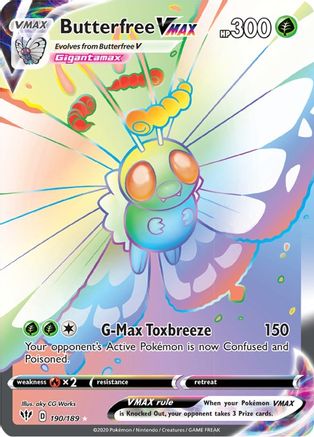 Butterfree VMAX (Secret) (190/189) Holofoil [Darkness Ablaze] - Secret Rare