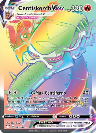 Centiskorch VMAX (Secret) (191/189) Holofoil [Darkness Ablaze] - Secret Rare