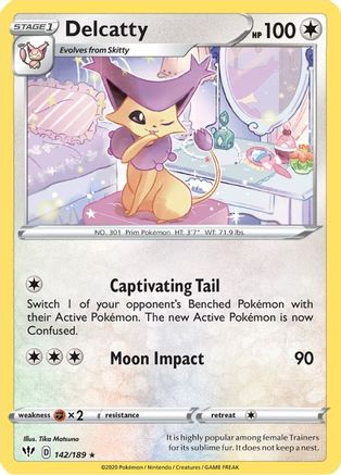 Delcatty (142/189) Reverse Holofoil [Darkness Ablaze] - Rare