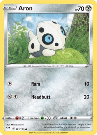 Aron (121/189) Reverse Holofoil [Darkness Ablaze] - Common