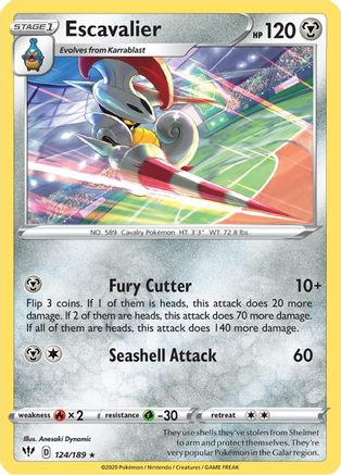 Escavalier (124/189) [Darkness Ablaze] - Rare