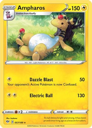 Ampharos (057/189) [Darkness Ablaze] - Rare