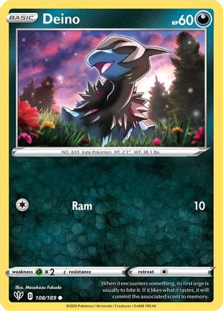 Deino (108/189) Reverse Holofoil [Darkness Ablaze] - Common