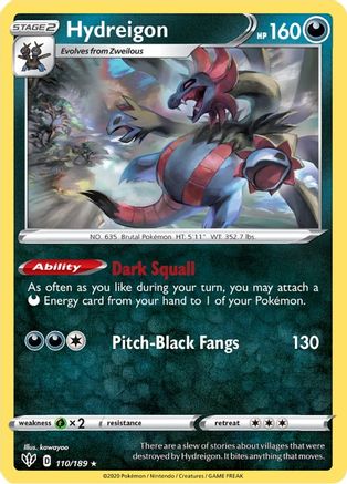 Hydreigon (110/189) [Darkness Ablaze] - Rare