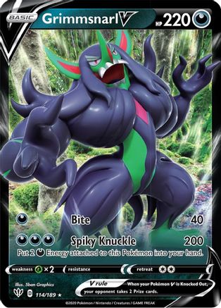 Grimmsnarl V (114/189) Holofoil [Darkness Ablaze] - Ultra Rare