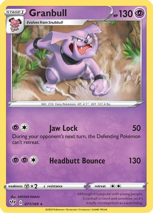 Granbull (071/189) Reverse Holofoil [Darkness Ablaze] - Rare