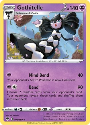 Gothitelle (075/189) Reverse Holofoil [Darkness Ablaze] - Rare