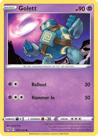 Golett (076/189) Reverse Holofoil [Darkness Ablaze] - Common