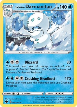 Galarian Darmanitan (Cracked Ice Holo) (44/189) Holofoil [Deck Exclusives] - Holo Rare