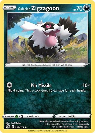 Galarian Zigzagoon (035/73) [Champions Path] - Common