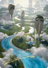 Clearwater Pathway Art Card (Gold-Stamped Signature) (ASZNR-025) - Art Series: Zendikar Rising
