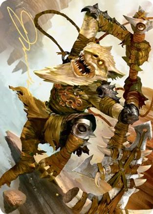 Teeterpeak Ambusher Art Card (Gold-Stamped Signature) (ASZNR-067) - Art Series: Zendikar Rising