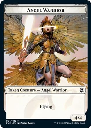 Angel Warrior // Hydra Double-sided Token (ZNR-) - Zendikar Rising Foil