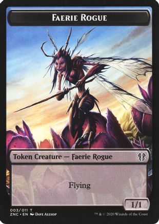 Faerie Rogue // Rat Double-Sided Token (ZNC-3 // 6) - Commander: Zendikar Rising