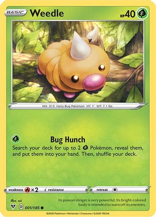Weedle (001/185) Reverse Holofoil [Vivid Voltage] - Common