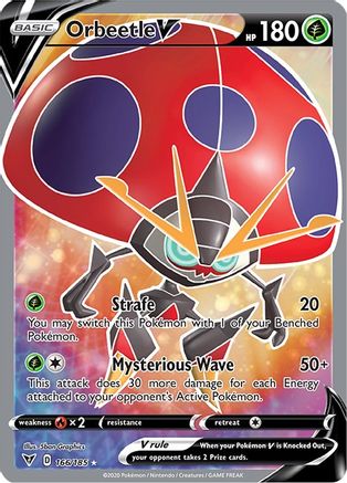 Orbeetle V (Full Art) (166/185) Holofoil [Vivid Voltage] - Ultra Rare