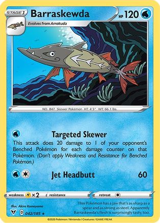 Barraskewda (042/185) Reverse Holofoil [Vivid Voltage] - Rare