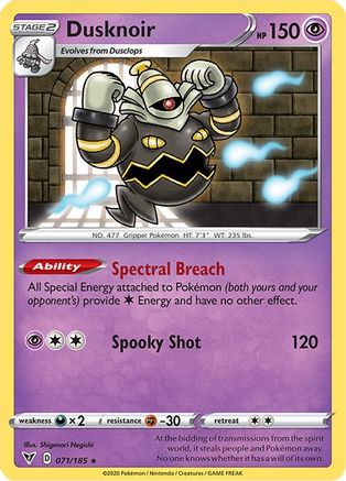 Dusknoir (071/185) Holofoil [Vivid Voltage] - Holo Rare