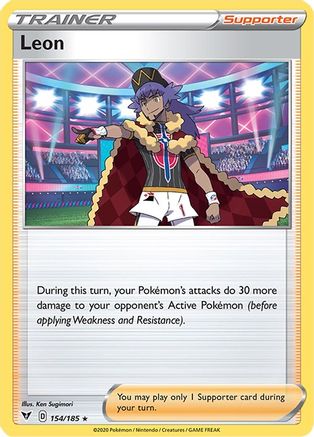 Leon (154/185) Holofoil [Vivid Voltage] - Holo Rare