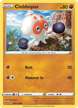Clobbopus (100/185) Reverse Holofoil [Vivid Voltage] - Common