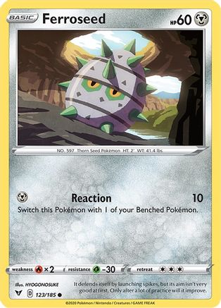 Ferroseed (123/185) Reverse Holofoil [Vivid Voltage] - Common