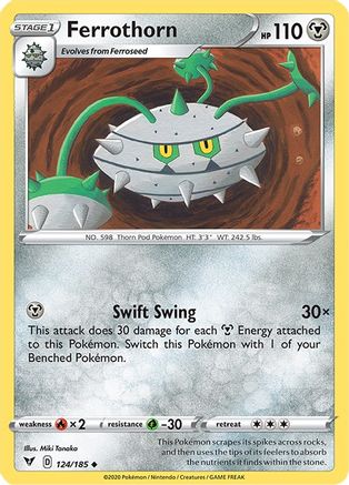 Ferrothorn (124/185) Reverse Holofoil [Vivid Voltage] - Uncommon