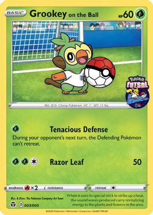 Grookey on the Ball (Pokemon Futsal) (003/005) [Miscellaneous Cards & Products] - Promo
