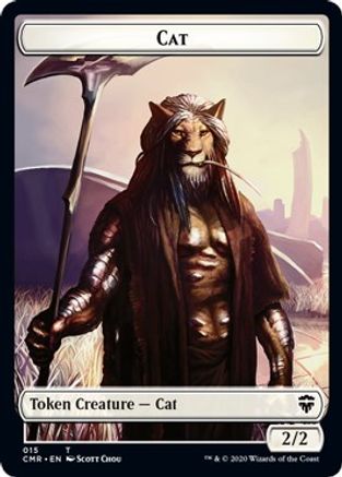 Cat // Soldier Double-Sided Token (CMR-15 // 16) - Commander Legends