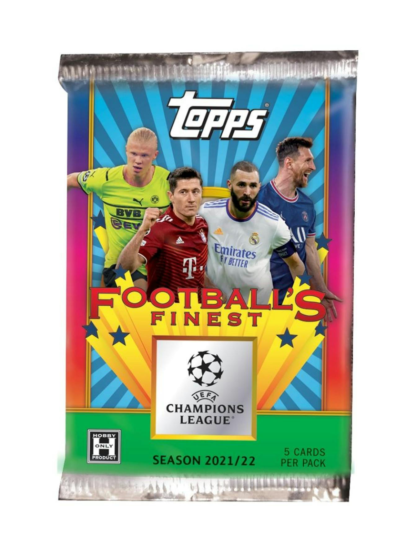 2021-22 Topps Finest Flashbacks UEFA Club Competitions Soccer Hobby Pack | Eastridge Sports Cards