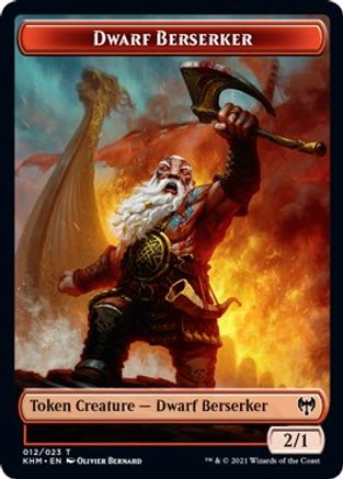 Dwarf Berserker // Angel Warrior Double-Sided Token (KHM-12 // 2) - Kaldheim Foil