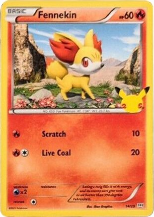 Fennekin (014/25) [McDonalds 25th Anniversary Promos] - Promo
