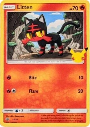 Litten (015/25) Holofoil [McDonalds 25th Anniversary Promos] - Promo