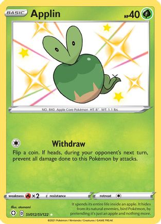 Applin (SV012/122) Holofoil [Shining Fates Shiny Vault] - Shiny Holo Rare