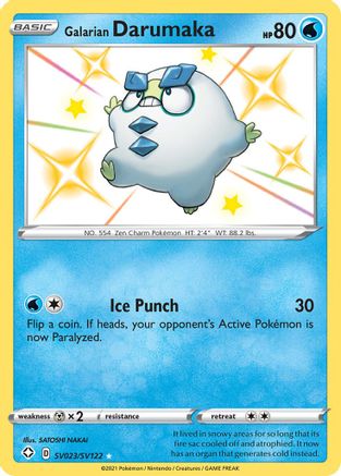 Galarian Darumaka (SV023/122) Holofoil [Shining Fates Shiny Vault] - Shiny Holo Rare
