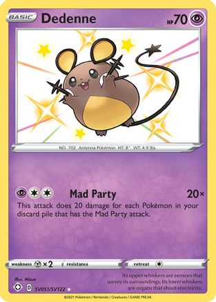 Dedenne (SV051/122) Holofoil [Shining Fates Shiny Vault] - Shiny Holo Rare