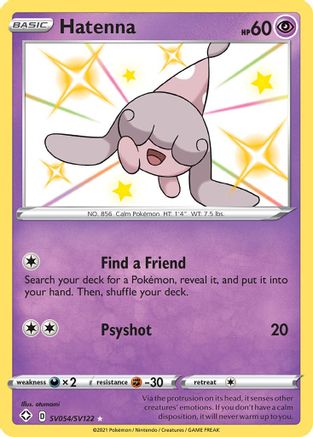 Hatenna (SV054/122) Holofoil [Shining Fates Shiny Vault] - Shiny Holo Rare