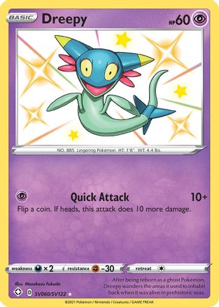 Dreepy (SV060/122) Holofoil [Shining Fates Shiny Vault] - Shiny Holo Rare