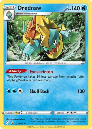 Drednaw (027/72) Reverse Holofoil [Shining Fates] - Rare