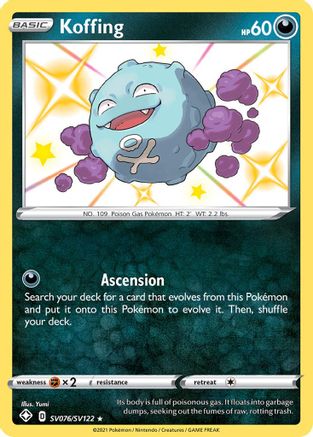 Koffing (SV076/122) Holofoil [Shining Fates Shiny Vault] - Shiny Holo Rare
