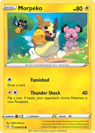 Morpeko (036/72) Reverse Holofoil [Shining Fates] - Common