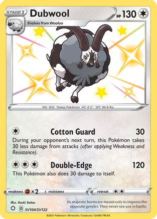 Dubwool (SV104/122) Holofoil [Shining Fates Shiny Vault] - Shiny Holo Rare