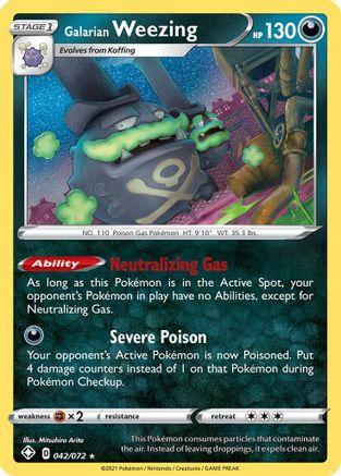 Galarian Weezing (042/72) Holofoil [Shining Fates] - Holo Rare
