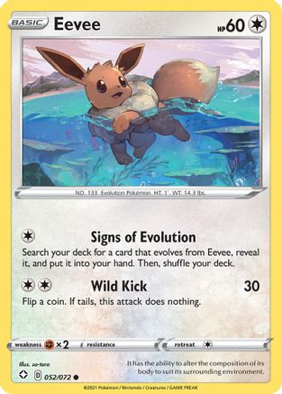 Eevee (052/72) Reverse Holofoil [Shining Fates] - Common