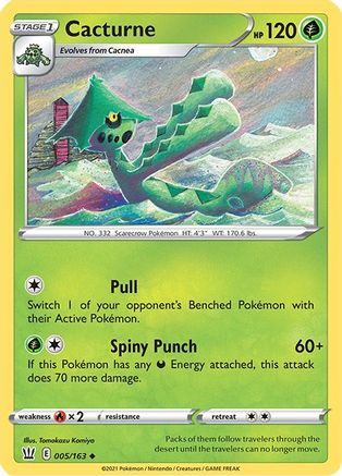 Cacturne (005/163) Reverse Holofoil [Battle Styles] - Uncommon