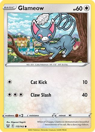 Glameow (115/163) [Battle Styles] - Common