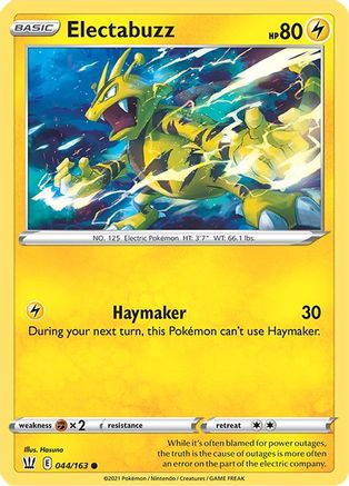 Electabuzz (044/163) Reverse Holofoil [Battle Styles] - Common