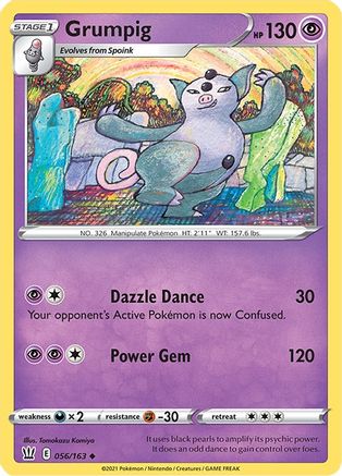Grumpig (056/163) Reverse Holofoil [Battle Styles] - Uncommon