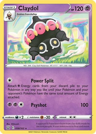 Claydol (058/163) Reverse Holofoil [Battle Styles] - Rare